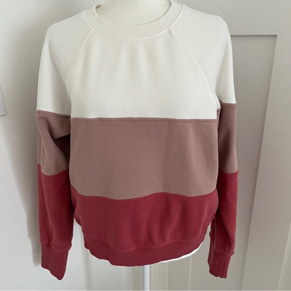 NWOT Spiritual Gangster Triblock Bridget Raglan Pullover Sz L Cotton Yoga *Y5 - Picture 2 of 4